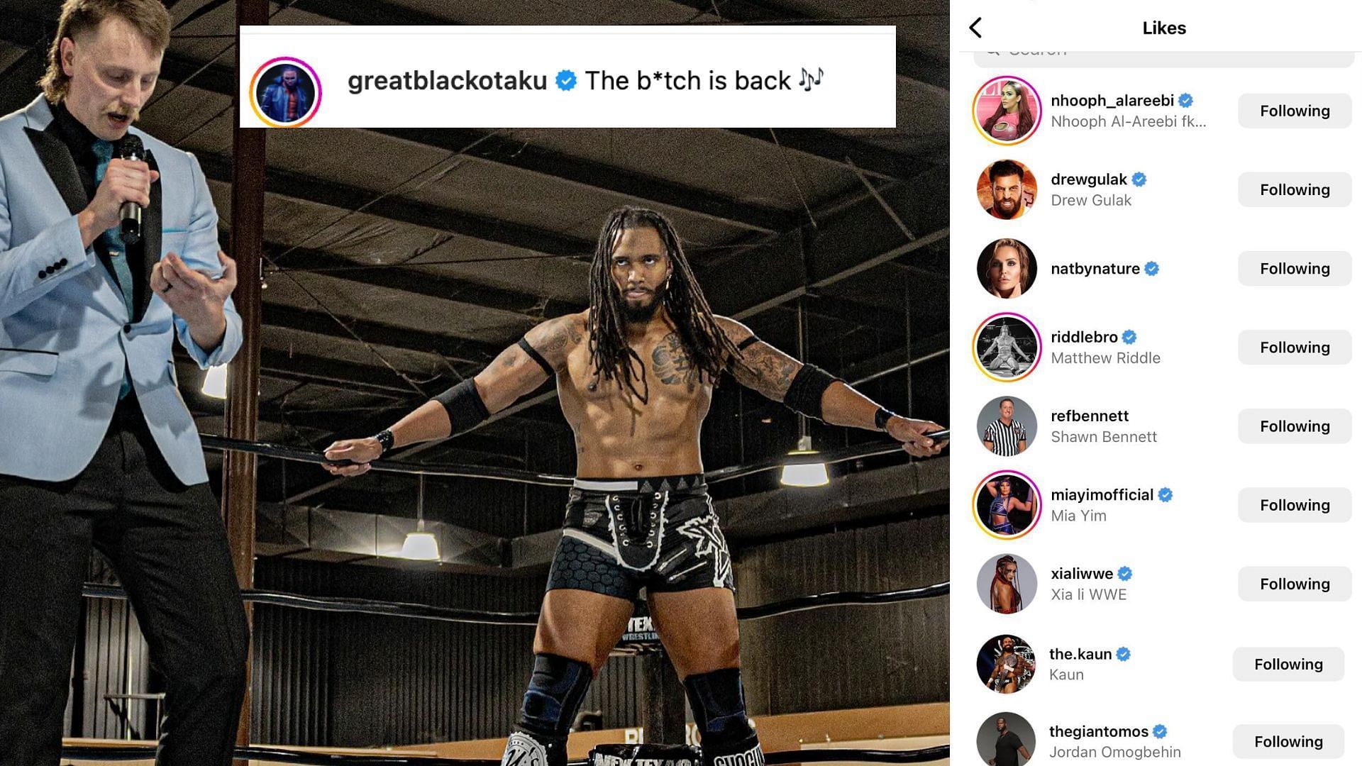 Stars react to former superstar's return to the ring.